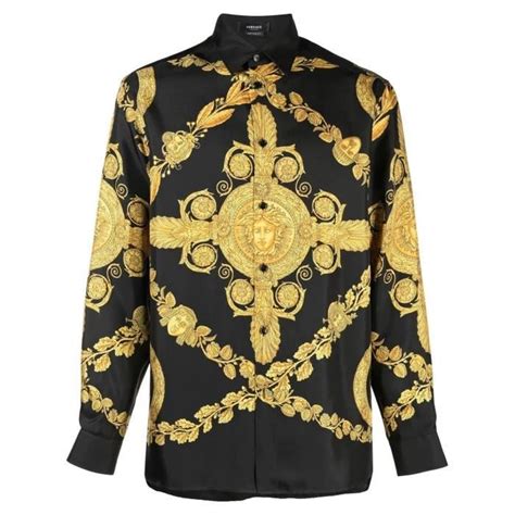 chemise en soie versace|Collection chemises .